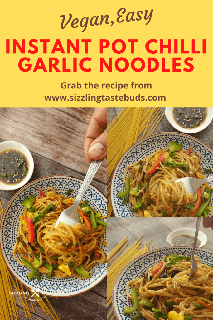 Instant Pot Asian Style Veg Noodles is a delicious One Pot meal. Makes for a great lunch / dinner / brunch option.