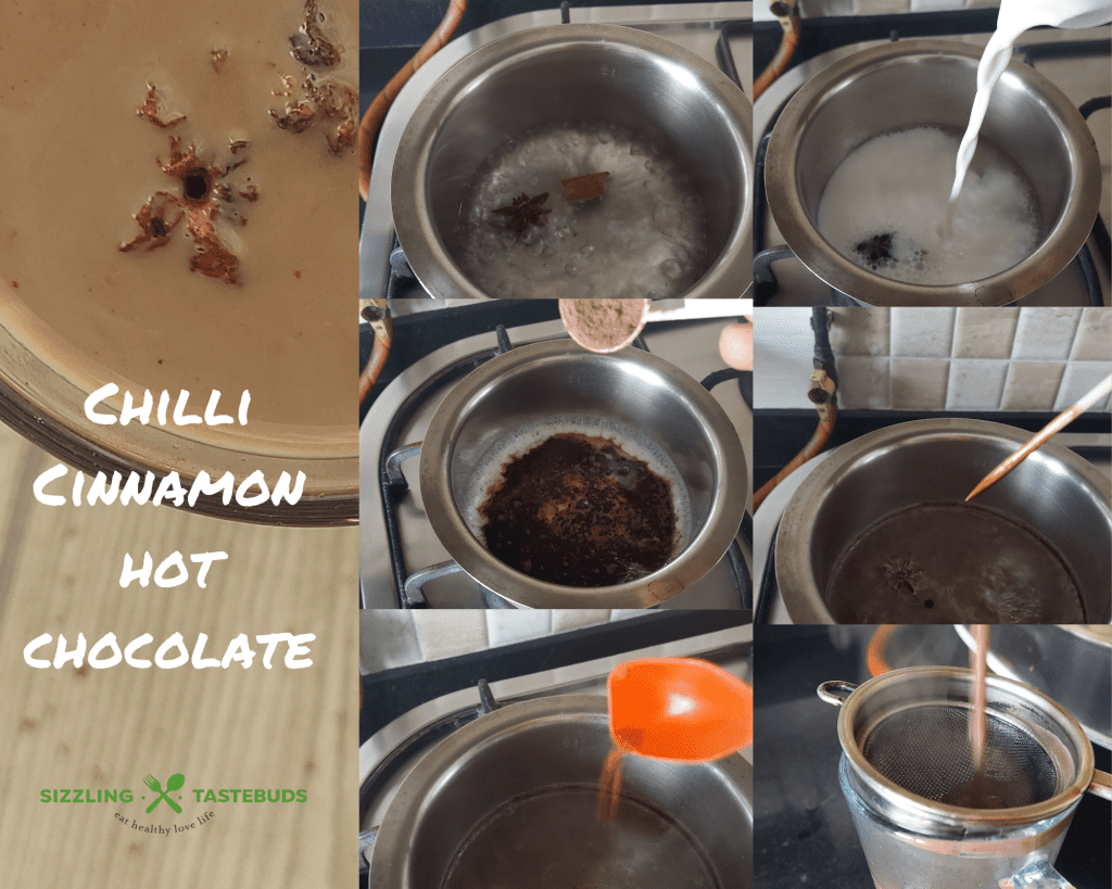 Chilli Cinnamon Hot Chocolate is a delicious 'spicy' twist on the Classic Hot Chocolate. Served as a hot beverage during Winter or any day when you feel like it.
