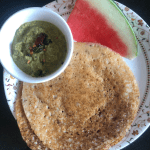Watermelon Rind Dosa is a Gluten Free + Vegan soft and spongy Dosa made with Watermelon rind and basic pantry essential. No lentils added. Served as breakfast or snack