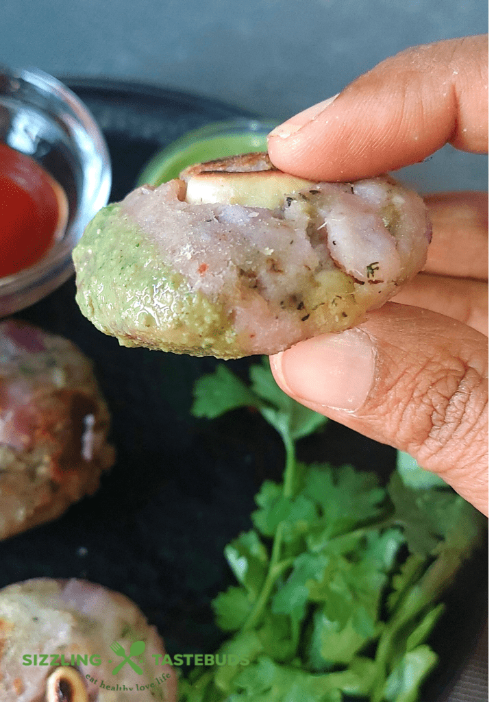 Kand ke Kebab or Purple Yam kebab is a delicious vegan and Gluten Free Appetiser or snack made with Purple Yam and spices.