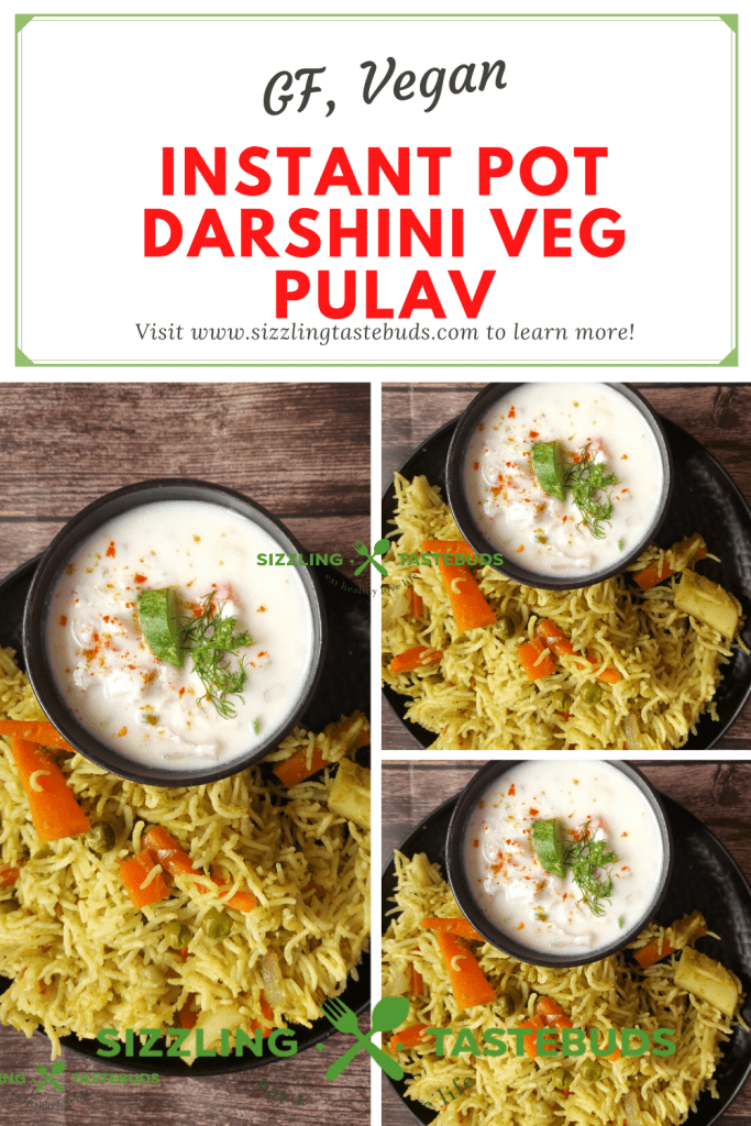 Instant Pot Darshini Style Veg Pulav is a delicious One Pot Meal made with Rice and Vegetables cooked in a special Spice paste.