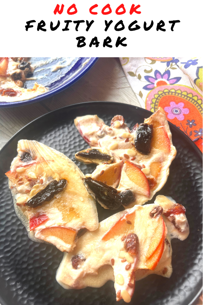Fruit and Yogurt bark - Need we say more ? A healthy Zero-Cook, Zero-oil snack that is totally delish and customisable. Plus makes for an attractive edible gft.