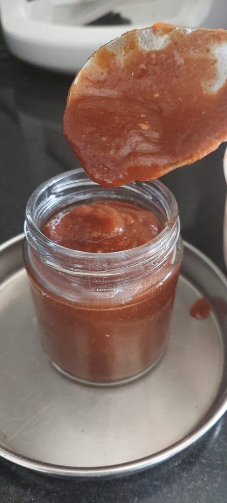 Date Tamarind Chutney | Imli Khajur Chutney is a popular condiment / dip that is used extensively in Chaats (Indian Street food) as well as served with snacks such as Samosa / Dhokla / Dabeli / Pakora or even kebab. While we have a stove top version of this Date Tamarind Chutney , I had to use the Instant Pot to make this fuss-free and hands-free.