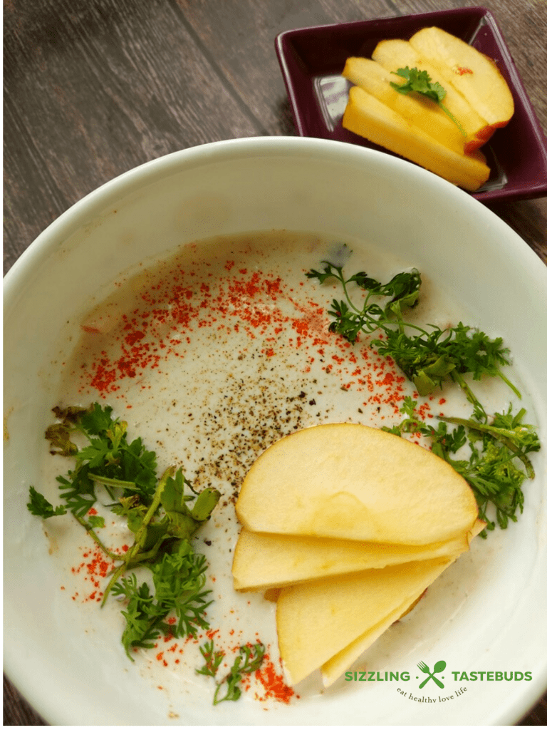 Apple Raita is an easy Raita or side dish with Apples in a mildly spiced yogurt sauce. Makes for an excellent side for Pulav/Biryani or as a meal by itself.