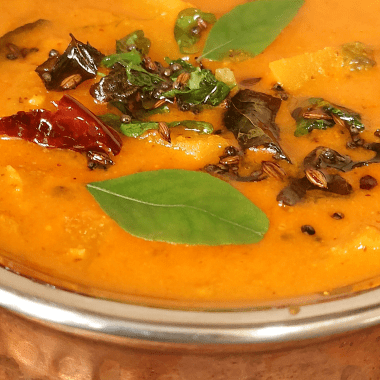 Kadag Puli is a traditional Iyengar dish which is satvik (No Onion No garlic) curry. Best served with steamed rice /chapatis. It is a medley of native veggies in an umami-tangy sauce