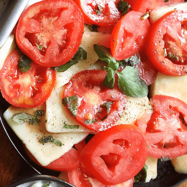 A Summer delight, Caprese salad is a quick, delicious Italian salad or a side which uses Juicy Tomatoes and Mozzarella with other basic ingredients