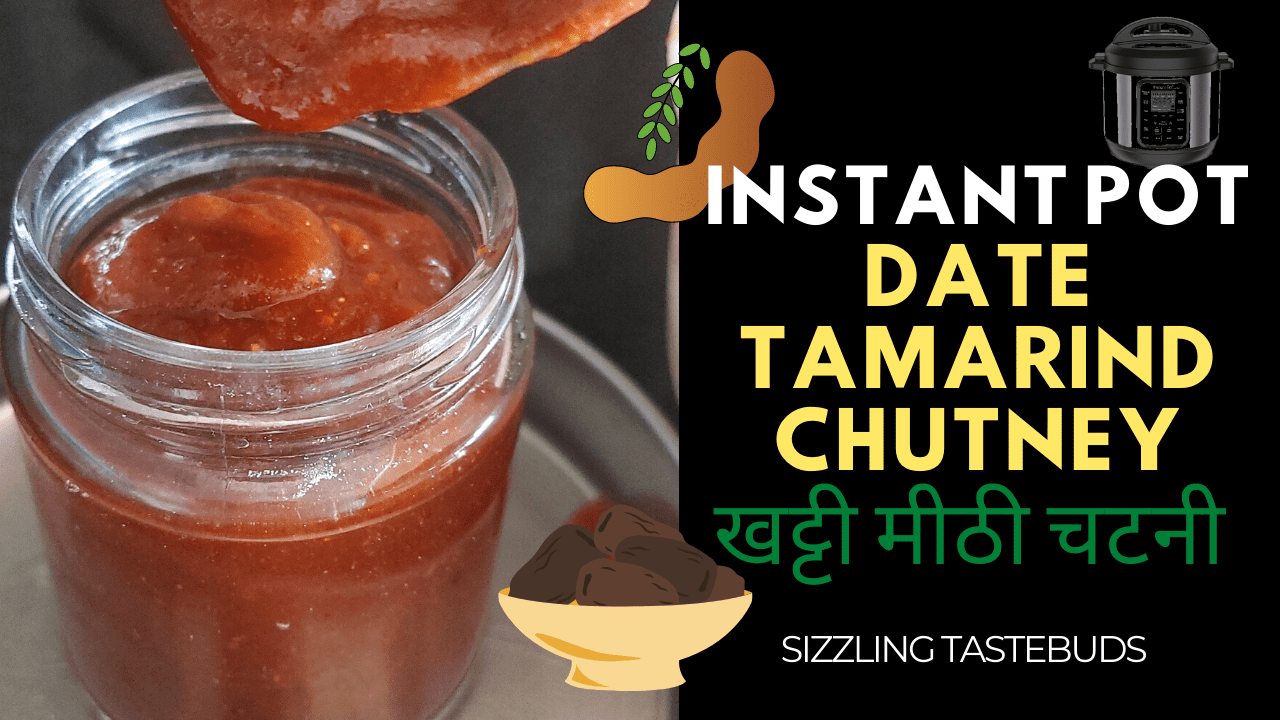 Date Tamarind Chutney | Imli Khajur Chutney is a popular condiment / dip that is used extensively in Chaats (Indian Street food) as well as served with snacks such as Samosa / Dhokla / Dabeli / Pakora or even kebab. While we have a stove top version of this Date Tamarind Chutney , I had to use the Instant Pot to make this fuss-free and hands-free.