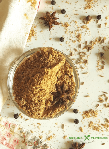 Bombay Sandwich masala is a quick and handy spice powder that can be used to make street style sandwiches. It can also be used to top Chaats / Indian style salads.