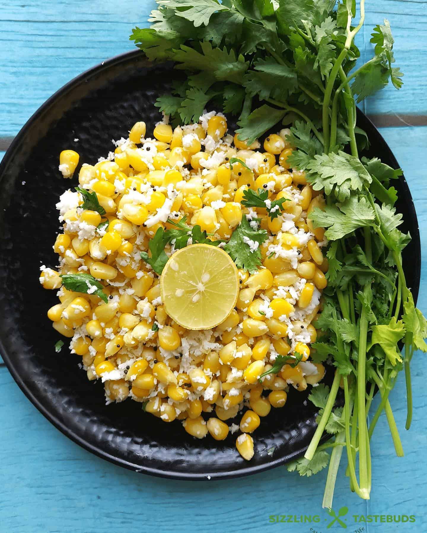 day #9 of #30days30saladssizzlingtastebuds - 

Sweet Corn 🌽 Kosambari ಸ್ವೀಟ್ ಕಾರ್ನ್ ಕೋಸಂಬರಿ (South Indian Style Sweet Corn Salad), that can be a meal, snack or a tasty side. 

5 reasons to make this #quicksalad
1️⃣ Low fat, low carb AND delicious! 
2️⃣ steamed, and can be 100% oil free
3️⃣ can be a meal by itself for #weightwatchers 
4️⃣ 100% plantbased and Gluten Free
5️⃣ totally customisable with adding / deleting the toppings
.
.
👉👉 follow @sizzlingtastebuds for more #salad recipes - all 100% homemade and healthy. ❤️❤️
👉👉 Recipe link in the bio 👆 @sizzlingtastebuds or simply DM me for the recipe. 
👉👉 Alternatively, simply GOOGLE Sweet Corn Kosambari Sizzling Tastebuds
👉👉 click on the hashtag and follow #30days30saladsSizzlingTastebuds to see what the past salads in the series has been. 
.
.
#sizzlingtastebuds  #salad #saladrecipe #lowcarb #glutenfreevegan #vegansofig #sweetcornsalad #sweetcorn #sweetcorns #kosambari #kosumalli #kosmalli #cornkosambari #sweetcornrecipes #sweetcornrecipes🌽 #healthyfood #corn #foodiesofinstagram #americansweetcorn #americansweetcornsalad #saladsofinstagram #saladsofinstagram🌱