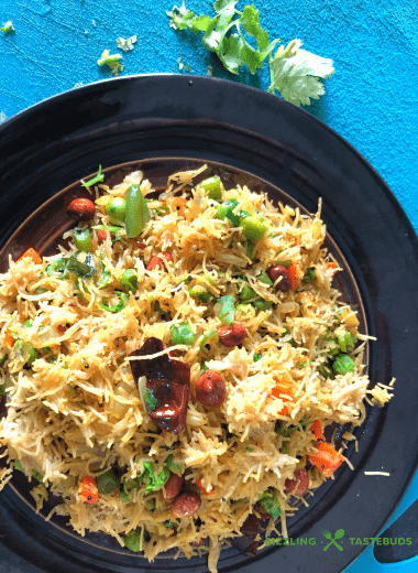 Thinai Sevai is a quick, nutritious breakfast made with Foxtail Millet vermicelli and veggies. Can be served as a snack or light dinner too.