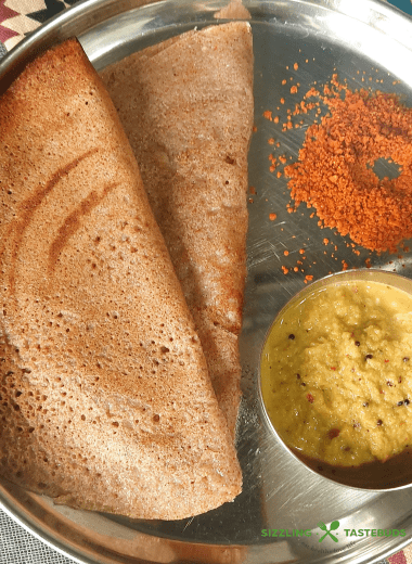 Instant Ragi Oats Dosa is a quick and filling Gluten Free Vegan dosa made with finger millet and Oats. Can be served for breakfast or snack, even dinner.