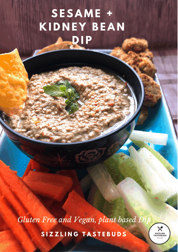 A protein rich Dip made with Kidney beans & roasted sesame seeds. 100% gluten Free and Vegan