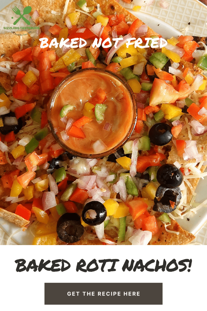 Baked Roti Nachos is a quick fusion snack made with left rotis (Indian Flatbread). Indo-mex fusion that is a great hit at parties or potluck