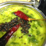 Lasooni Zucchini Dal is a Gluten Free and Vegan Zucchini Dal with Baby Spinach and Garlic  . Served with steamed Rice / Roti