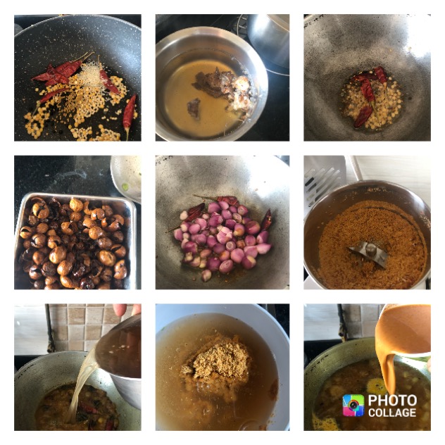 Arichuvitta Sundakkai Vatha kuzhambu is a Tamilnadu special dish made with tamarind base, sun dried condiments and a specially ground spice powder. Served with rice and Usli or Thogyal
