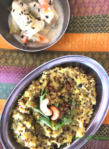 Quinoa Ven Pongal is a Gluten Free, Nutritious Pongal made with Quinoa and split green gram. Served for breakfast, brunch or dinner with Chutney or sambhar