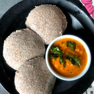 Jowar Idli | Sorghum Idli is a Gluten Free, Vegan no-Rice Idli (steamed savoury cake) made with Cracked Sorghum and Lentils. Served for Breakfast or a light dinner.