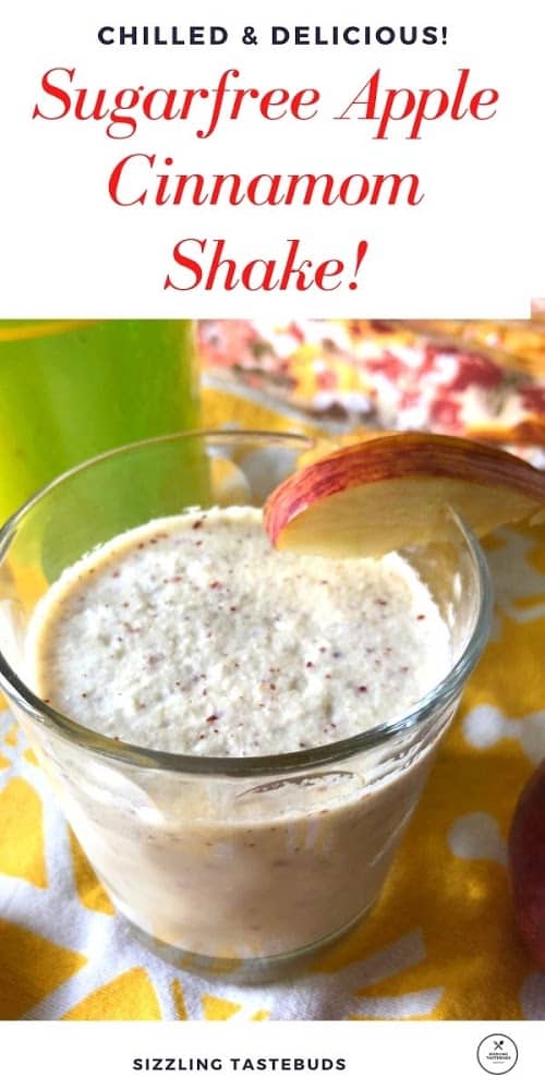 Apple Cinnamon Milkshake is a quick to make, Zero cook beverage that is best served chilled as a soothing and healthy Summer beverage.  
