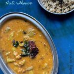 Heerekayi Huli Thovve is a Gluten Free+ vegan curry from Karnataka Cuisine. It is made from Ridge gourd simmered in a coconut based tangy spicy sauce.