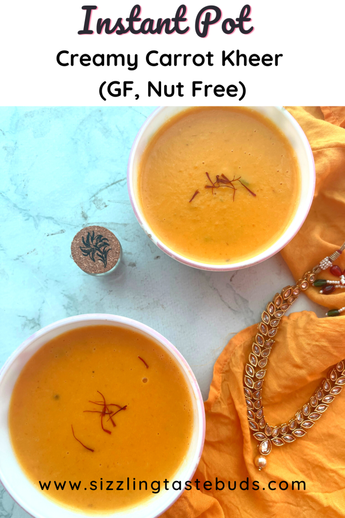 Carrot Kheer is a delicious,creamy kheer or payasam made in the Instant Pot. Perfect for festivals or any celebrations.