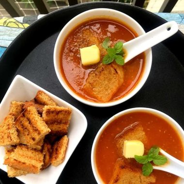 Try this version of the popular Restaurant Style Tomato Soup - No additives, no cornflour and 100% homemade!