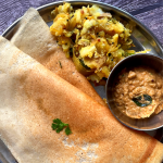 Little Millet dosa is a no-rice Dosa / Indian Crepe made with unpolished Little Millets and Lentils. It makes for a filling, Gluten Free vegan Breakfast or brunch option and is served with Chutney / Sambhar etc