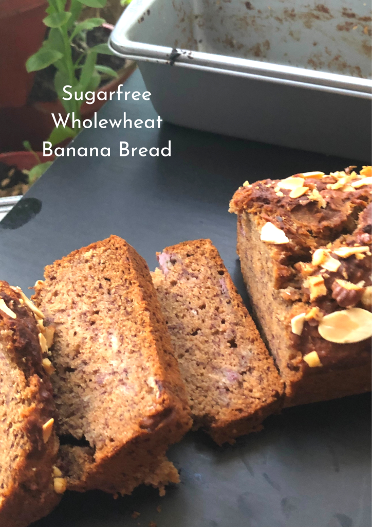 Let's make an eggless banana bread with no refined sugar or refined flour. Perfect for a snack, breakfast or a sweet nibble.

