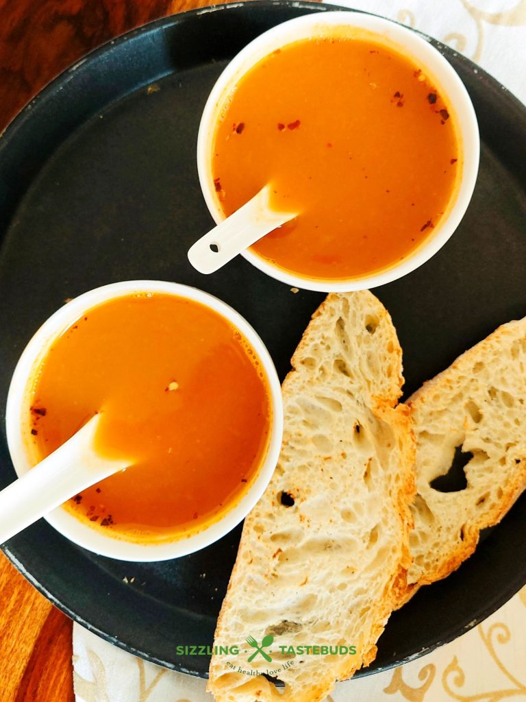 Carrot and Celery come together in a hearty Vegan + Gluten Free Winter-vibe Soup. Perfect for a meal with some toasted bread or a salad.