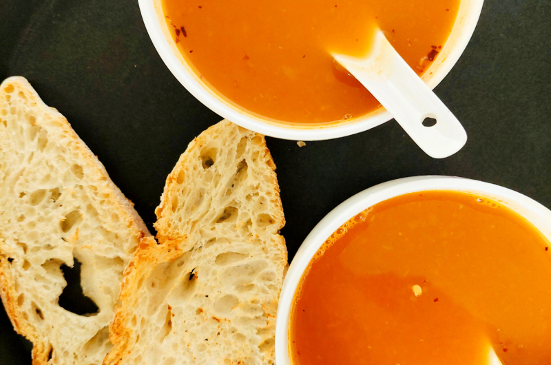 Carrot and Celery come together in a hearty Vegan + Gluten Free Winter-vibe Soup. Perfect for a meal with some toasted bread or a salad.