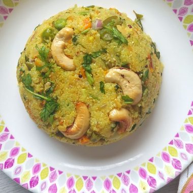 Jowar Upma or Jonna Rava Upma is a savoury pudding or Upma with Sorghum or Jowar / Millet grits. Gluten Free, served as a filling breakfast or snack in South Indian Cuisine.