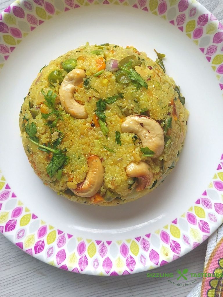 Jowar Upma or Jonna Rava Upma is a savoury pudding or Upma with Sorghum or Jowar / Millet grits. Gluten Free, served as a filling breakfast or snack in South Indian Cuisine.
