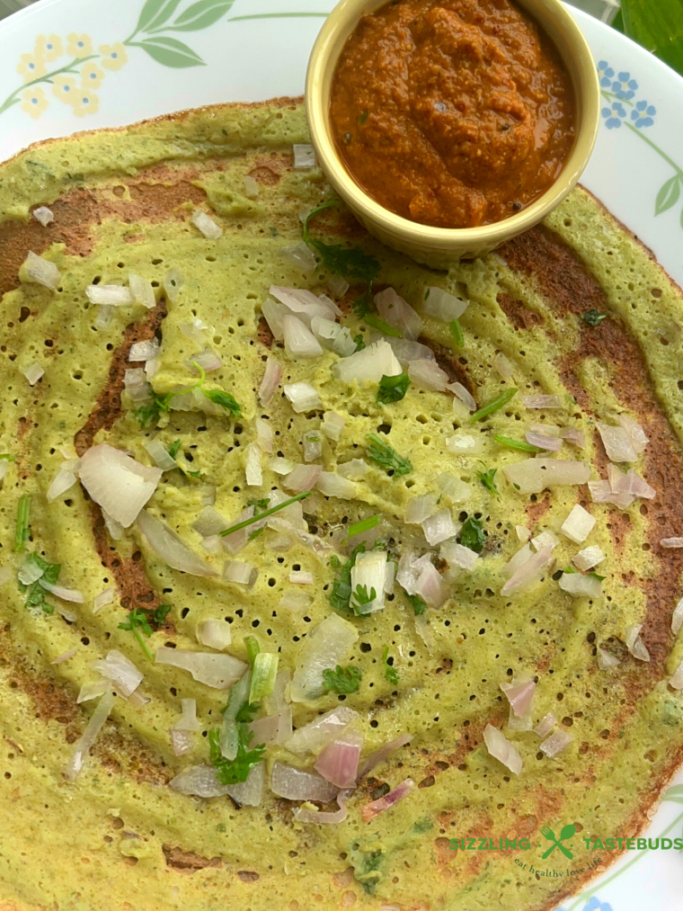 Sprouts Dosa with Jowar dosa with sprouts