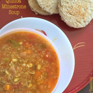 Quinoa Minestrone Soup is a filling and healthy Gluten Free and Vegan dinner or brunch alternative. Perfect for winter or snowy nights as a filling meal.
